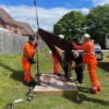 Local Sculpture ‘Movement’ moved to Saxon Hall